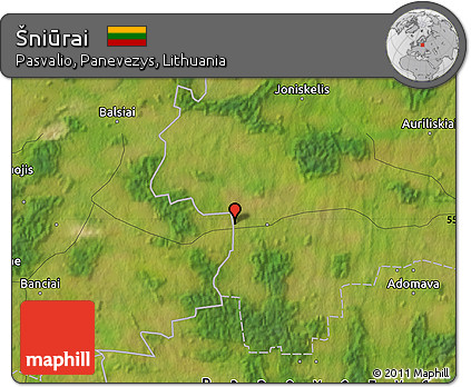 Satellite Map of Šniūrai