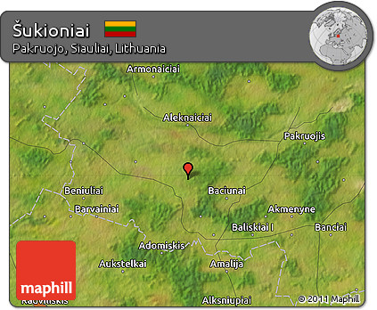 Satellite Map of Šukioniai