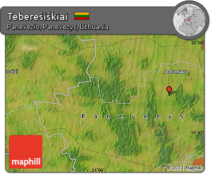 Satellite Map of Teberešiškiai