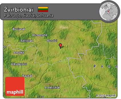 Satellite Map of Žvirbioniai