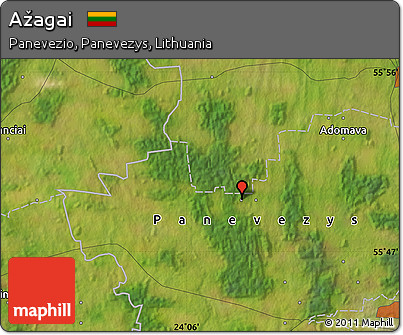 Satellite Map of Ažagai
