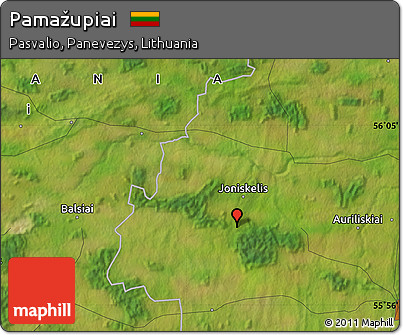 Satellite Map of Pamažupiai