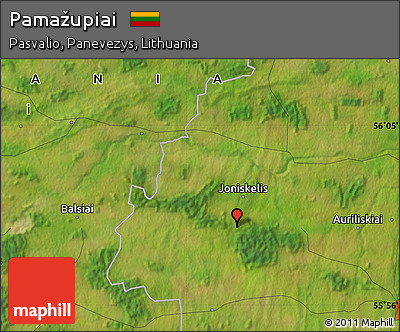 Satellite Map of Pamažupiai