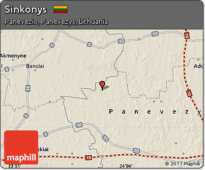 Shaded Relief Map of Sinkonys