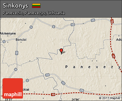 Shaded Relief Map of Sinkonys