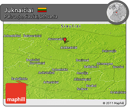 Physical Panoramic Map of Juknaičiai