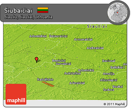 Physical Panoramic Map of Šiubaičiai