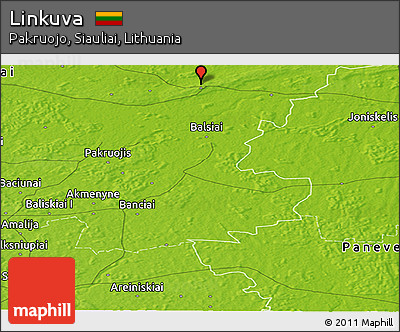 Physical Panoramic Map of Linkuva