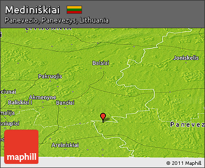 Physical Panoramic Map of Mediniškiai
