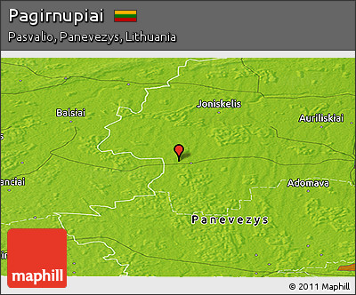 Physical Panoramic Map of Pagirnupiai