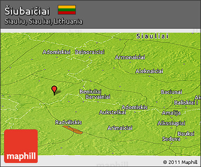 Physical Panoramic Map of Šiubaičiai