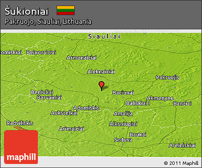Physical Panoramic Map of Šukioniai