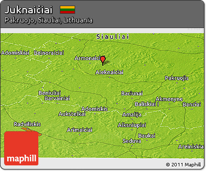 Physical Panoramic Map of Juknaičiai