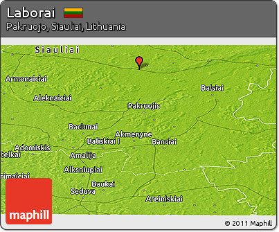 Physical Panoramic Map of Laborai