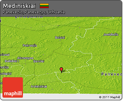 Physical Panoramic Map of Mediniškiai