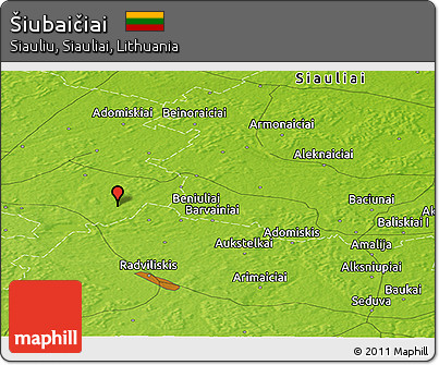 Physical Panoramic Map of Šiubaičiai