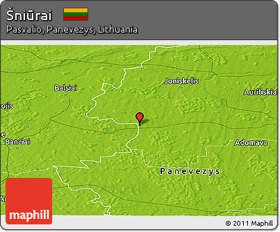 Physical Panoramic Map of Šniūrai