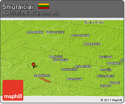 Physical Panoramic Map of Šniūraičiai
