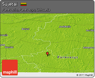 Physical Panoramic Map of Sujetai