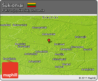 Physical Panoramic Map of Šukioniai