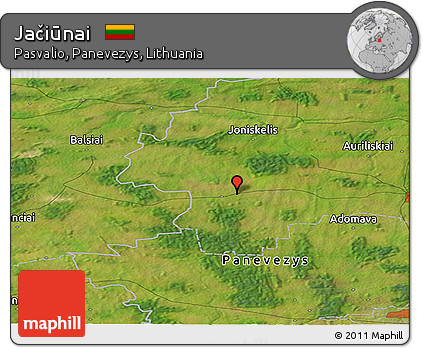 Satellite Panoramic Map of Jačiūnai