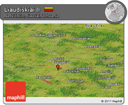 Satellite Panoramic Map of Liaudiškiai II