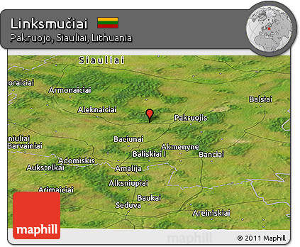 Satellite Panoramic Map of Linksmučiai