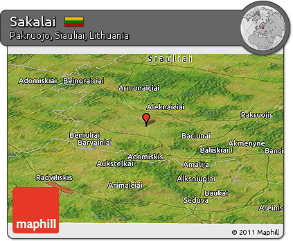 Satellite Panoramic Map of Sakalai