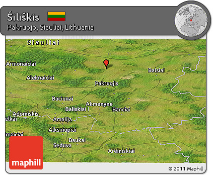 Satellite Panoramic Map of Šiliškis