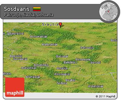 Satellite Panoramic Map of Sosdvaris