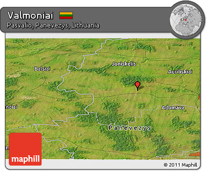 Satellite Panoramic Map of Valmoniai