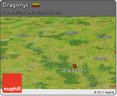 Satellite Panoramic Map of Dragonys