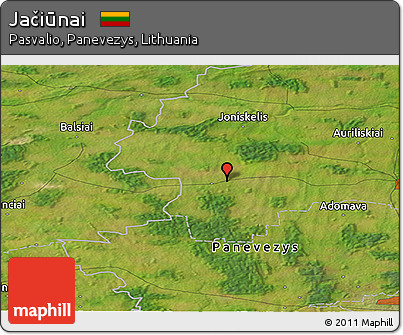 Satellite Panoramic Map of Jačiūnai