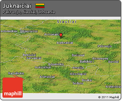 Satellite Panoramic Map of Juknaičiai