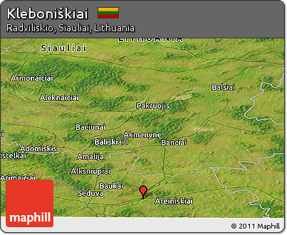 Satellite Panoramic Map of Kleboniškiai