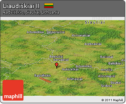 Satellite Panoramic Map of Liaudiškiai II
