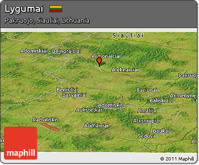 Satellite Panoramic Map of Lygumai