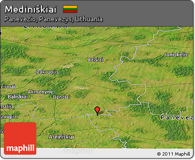 Satellite Panoramic Map of Mediniškiai