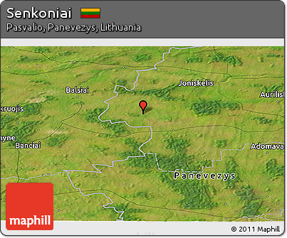 Satellite Panoramic Map of Senkoniai