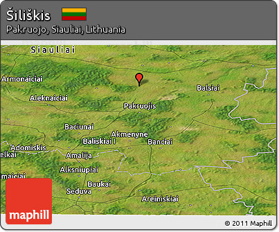 Satellite Panoramic Map of Šiliškis