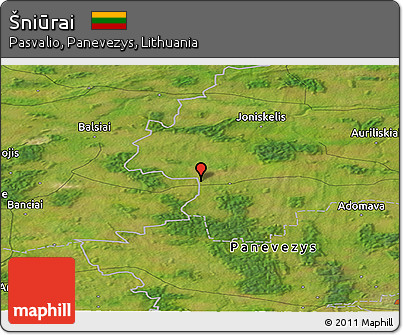 Satellite Panoramic Map of Šniūrai