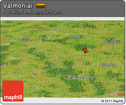 Satellite Panoramic Map of Valmoniai