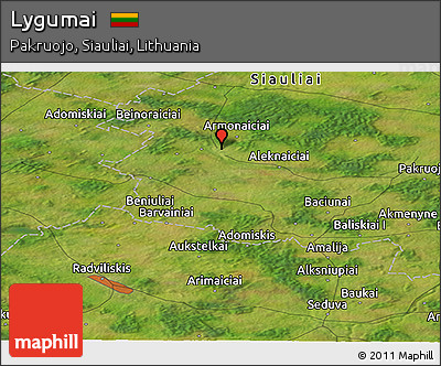 Satellite Panoramic Map of Lygumai