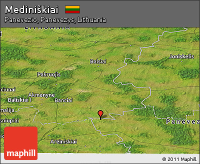 Satellite Panoramic Map of Mediniškiai