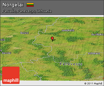 Satellite Panoramic Map of Norgėlai