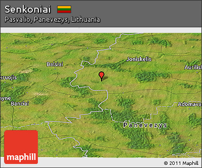 Satellite Panoramic Map of Senkoniai