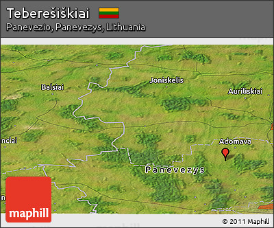 Satellite Panoramic Map of Teberešiškiai