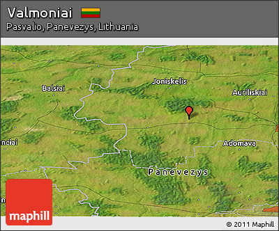 Satellite Panoramic Map of Valmoniai