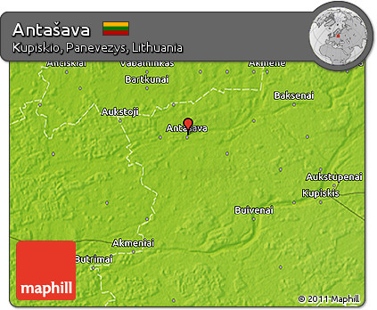 Physical 3D Map of Antašava