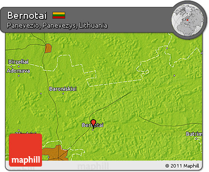 Physical 3D Map of Bernotai
